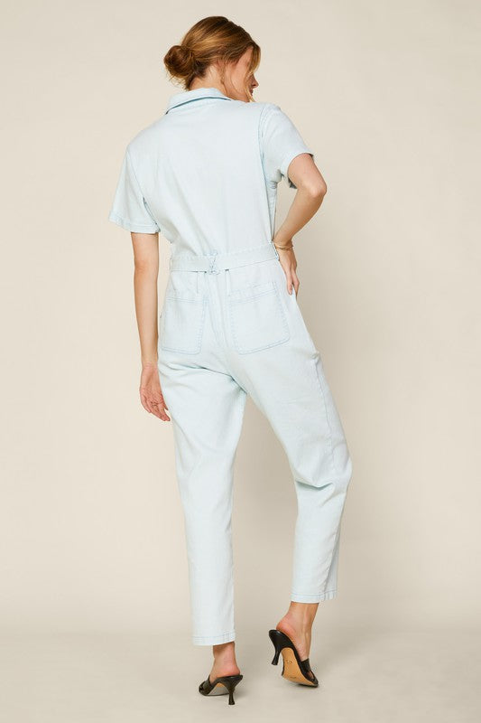 SHORT SLEEVE UTILITY JUMPSUIT