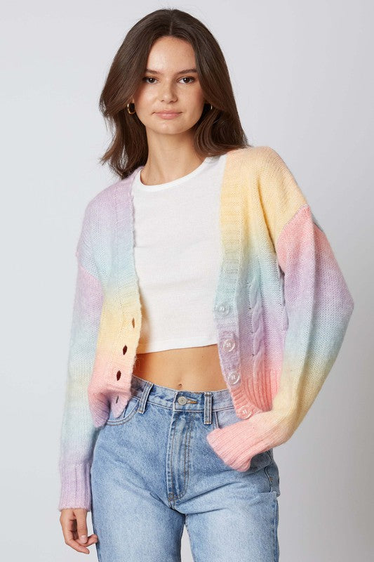 Multi Colored Knitted Cardigan